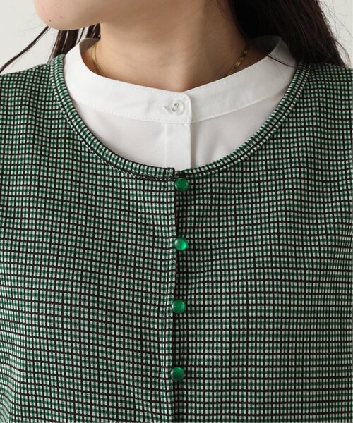 RAY CASSIN（レイカズン）の「レトロチェックJQノースリワンピース（ワンピース・レディース・グレー/イエロー/グリーン・FREE）」の14枚目の写真