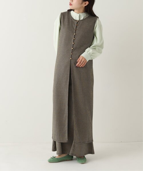 RAY CASSIN（レイカズン）の「レトロチェックJQノースリワンピース（ワンピース・レディース・グレー/イエロー/グリーン・FREE）」の8枚目の写真