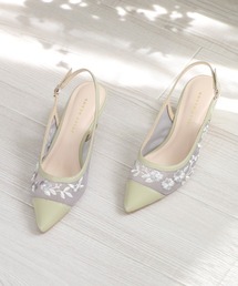 JELLY BEANS | フラワービーズ刺繍バックストラップパンプス(204-52765)JELLY BEANS(ジェリービーンズ)(パンプス)