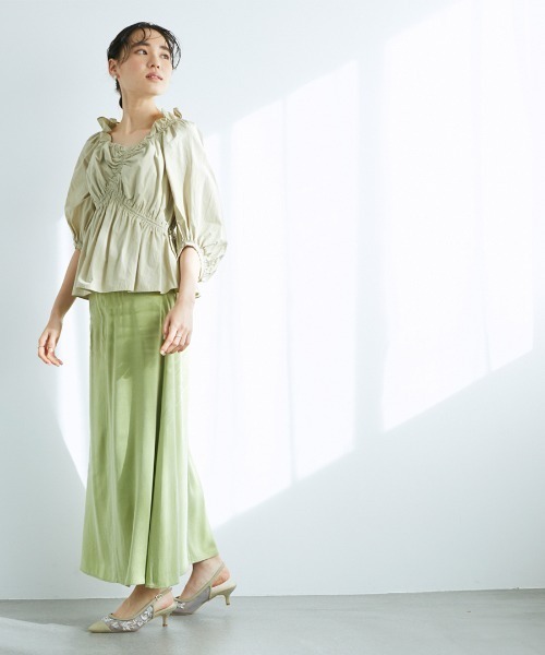 JELLY BEANS（ジェリービーンズ）の「フラワービーズ刺繍バックストラップパンプス(204-52765)JELLY BEANS(ジェリービーンズ)（パンプス・レディース・グリーン/アイボリー/ピンクベージュ・S/M/L）」の13枚目の写真