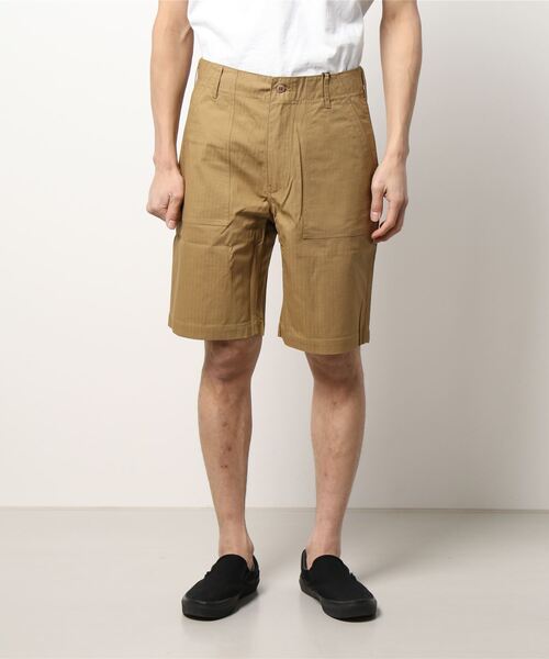 パンツ HOUSTON ヒューストン ハーフ パンツ sizeM/ベージュ □◇◎メンズ