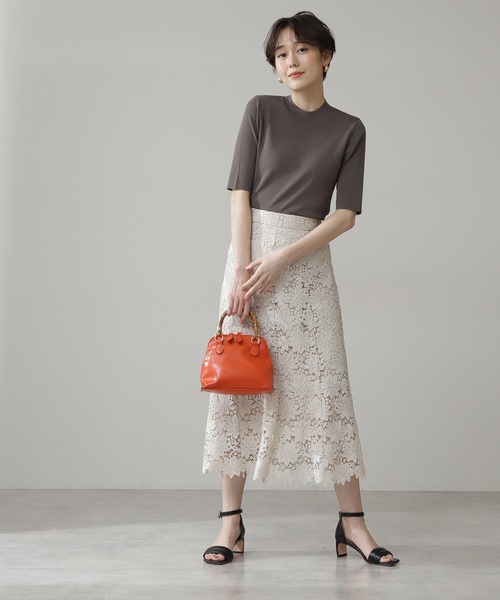 N.（N. Natural Beauty Basic）（エヌエヌナチュラルビューティーベーシック）の「【S Size Line】◆ケミカルレースマーメイドスカート（スカート・レディース・オフホワイト/モカ/ネイビー/グレイッシュブルー/イエロー/ベージュ/パープル・SMALL/MEDIUM）」の16枚目の写真