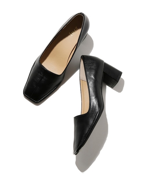 Juze（ジュゼ）の「アウトステッチヒールパンプス（パンプス・レディース・ブラック/オフホワイト/ベージュ・L/M/S）」の7枚目の写真