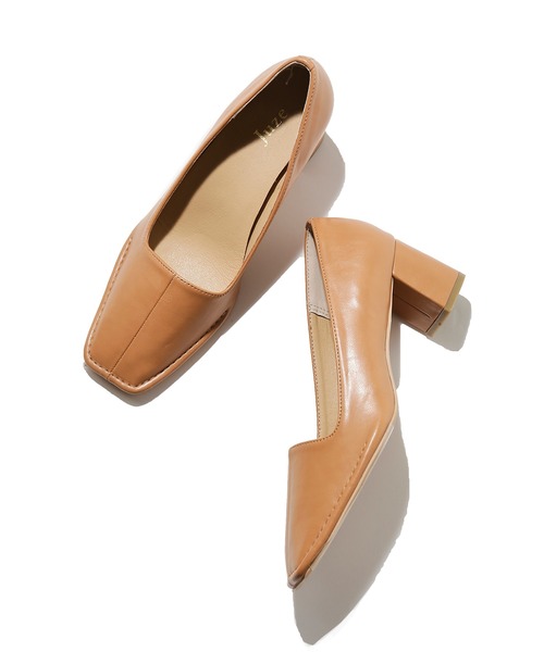 Juze（ジュゼ）の「アウトステッチヒールパンプス（パンプス・レディース・ブラック/オフホワイト/ベージュ・L/M/S）」の9枚目の写真