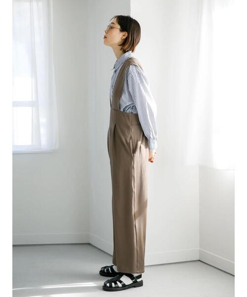 koe（コエ）の「ゆったりサロペット*（サロペット/オーバーオール・レディース・ベージュ/グレー/ブラック・M）」の10枚目の写真