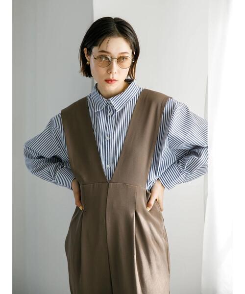 koe（コエ）の「ゆったりサロペット*（サロペット/オーバーオール・レディース・ベージュ/グレー/ブラック・M）」の12枚目の写真