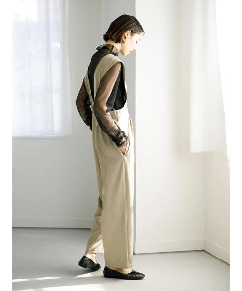 koe（コエ）の「ゆったりサロペット*（サロペット/オーバーオール・レディース・ベージュ/グレー/ブラック・M）」の16枚目の写真