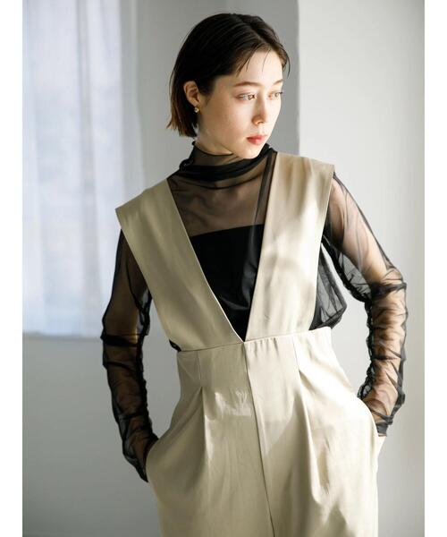 koe（コエ）の「ゆったりサロペット*（サロペット/オーバーオール・レディース・ベージュ/グレー/ブラック・M）」の17枚目の写真