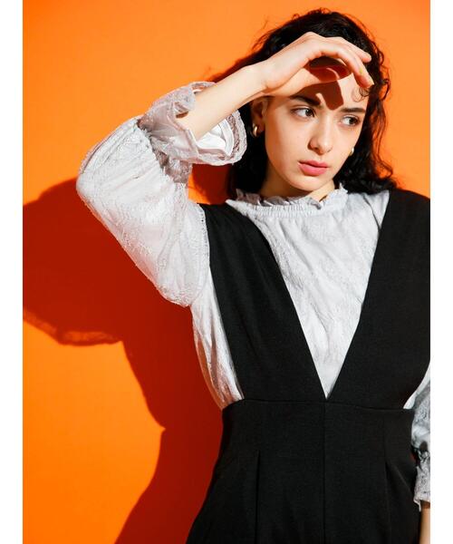 koe（コエ）の「ゆったりサロペット*（サロペット/オーバーオール・レディース・ベージュ/グレー/ブラック・M）」の22枚目の写真