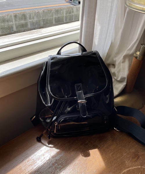 WHO'S WHO gallery（フーズフーギャラリー）の「ミニリュック（バックパック/リュック・レディース・ブラック・FREE）」の4枚目の写真