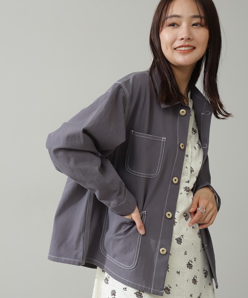 N.（N. Natural Beauty Basic）（エヌエヌナチュラルビューティーベーシック）の「[UNIVERSAL OVERALL]カバーオール（カバーオール・レディース・ホワイト/グレー・FREE）」の2枚目の写真