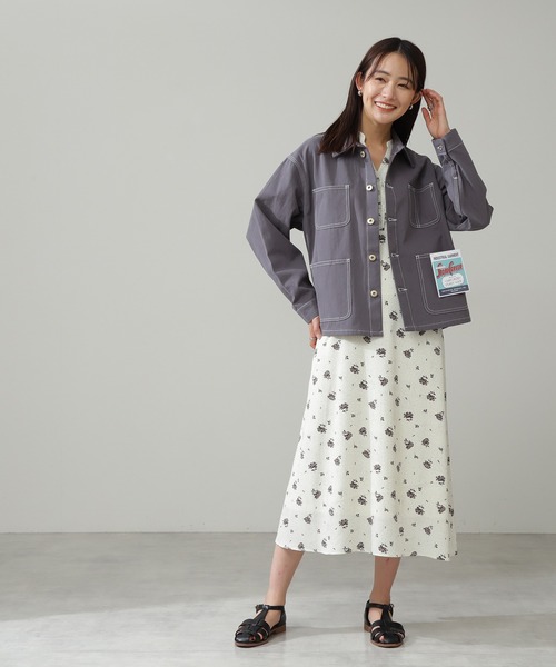 N.（N. Natural Beauty Basic）（エヌエヌナチュラルビューティーベーシック）の「[UNIVERSAL OVERALL]カバーオール（カバーオール・レディース・ホワイト/グレー・FREE）」の12枚目の写真