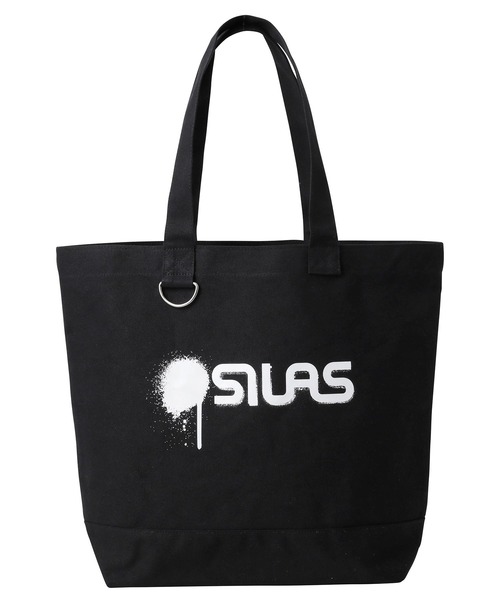 SILAS(サイラス)の「SPRAY LOGO TOTE BAG サイラススプレーロゴトートバッグ(トートバッグ・メンズ・ホワイト/ブラック・ONE SIZE)」の10枚目の写真