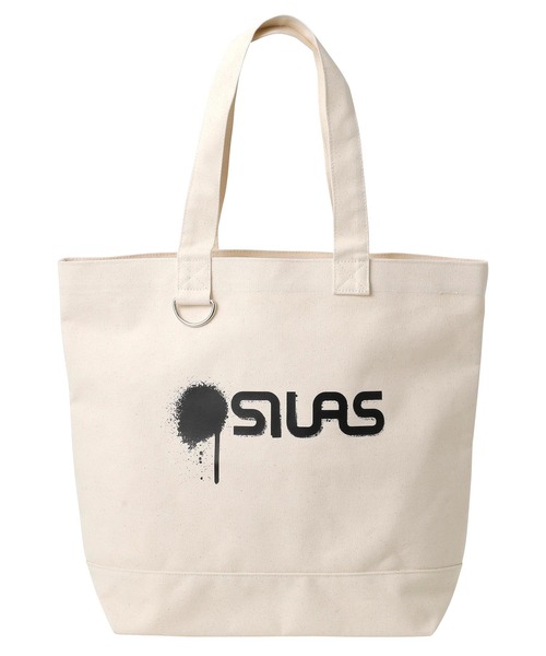 SILAS(サイラス)の「SPRAY LOGO TOTE BAG サイラススプレーロゴトートバッグ(トートバッグ・メンズ・ホワイト/ブラック・ONE SIZE)」の17枚目の写真
