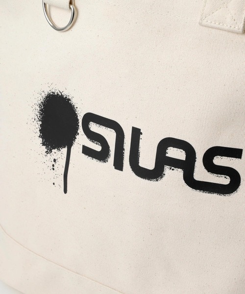 SILAS(サイラス)の「SPRAY LOGO TOTE BAG サイラススプレーロゴトートバッグ(トートバッグ・メンズ・ホワイト/ブラック・ONE SIZE)」の19枚目の写真