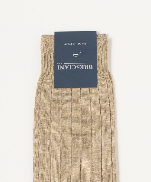 Bresciani（ブレシアニ）の「BRESCIANI / リネン メランジ ソックス（ソックス/靴下・メンズ・ネイビー/ベージュ/チャコールグレー/オレンジ系その他7/ダークブラウン/ブラック・ONE SIZE）」の7枚目の写真