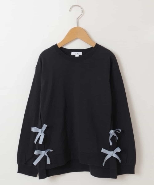 a.v.v（アーヴェヴェ）の「[140-150]【毛玉になりにくい】サイドリボン長袖Tシャツ（Tシャツ/カットソー・キッズ・ライトブルー/ネイビー/ライトパープル・140/150）」の20枚目の写真