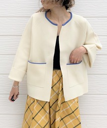 Q | ミラノリブダンボールジャケットカーデ(カーディガン/ボレロ)