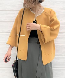 Q | ミラノリブダンボールジャケットカーデ(カーディガン/ボレロ)