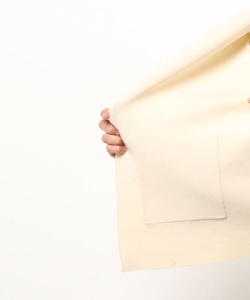 Q（キュー）の「ミラノリブダンボールジャケットカーデ（カーディガン/ボレロ・レディース・アイボリー/マスタード・MEDIUM）」の10枚目の写真