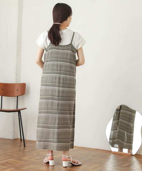 SENSE OF PLACE by URBAN RESEARCH(センスオブプレイスバイアーバンリサーチ)の「ボーダーニットキャミワンピース(ワンピース・レディース・カーキ/ネイビー・ONE)」の13枚目の写真