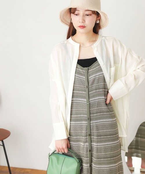 SENSE OF PLACE by URBAN RESEARCH(センスオブプレイスバイアーバンリサーチ)の「ボーダーニットキャミワンピース(ワンピース・レディース・カーキ/ネイビー・ONE)」の20枚目の写真