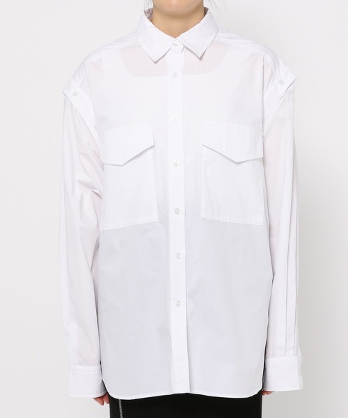 PAGEBOY（ページボーイ）の「CORE / スリーブレイヤードシャツ（シャツ/ブラウス・レディース・オフホワイト/ピンク・FREE）」の14枚目の写真