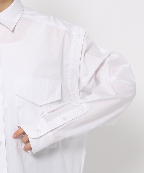 PAGEBOY（ページボーイ）の「CORE / スリーブレイヤードシャツ（シャツ/ブラウス・レディース・オフホワイト/ピンク・FREE）」の18枚目の写真