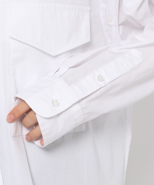 PAGEBOY（ページボーイ）の「CORE / スリーブレイヤードシャツ（シャツ/ブラウス・レディース・オフホワイト/ピンク・FREE）」の19枚目の写真