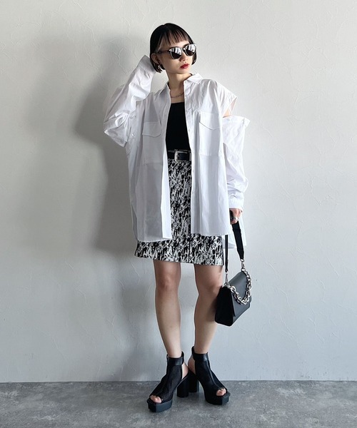 PAGEBOY（ページボーイ）の「CORE / スリーブレイヤードシャツ（シャツ/ブラウス・レディース・オフホワイト/ピンク・FREE）」の9枚目の写真