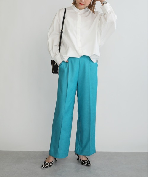 PICCIN（ピッチン）の「【日本製】リネンライクセンタープレスイージーワイドパンツ（その他パンツ・レディース・ブラック/ベージュ/ブラウン/エメラルド・S/M）」の9枚目の写真