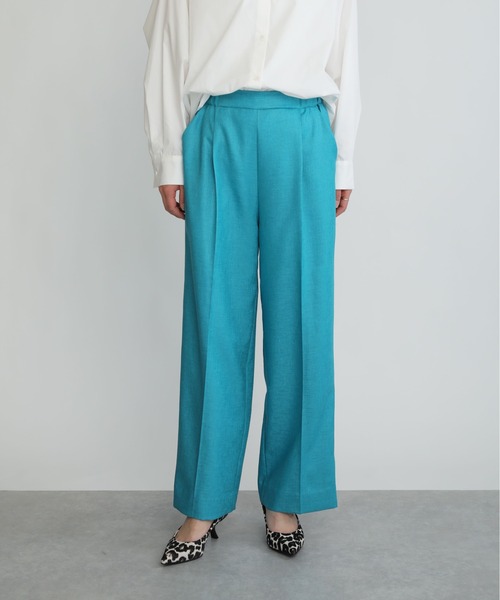 PICCIN（ピッチン）の「【日本製】リネンライクセンタープレスイージーワイドパンツ（その他パンツ・レディース・ブラック/ベージュ/ブラウン/エメラルド・S/M）」の5枚目の写真