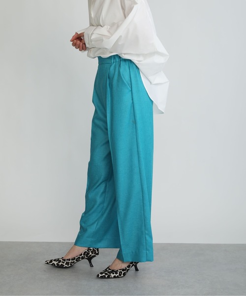 PICCIN（ピッチン）の「【日本製】リネンライクセンタープレスイージーワイドパンツ（その他パンツ・レディース・ブラック/ベージュ/ブラウン/エメラルド・S/M）」の7枚目の写真