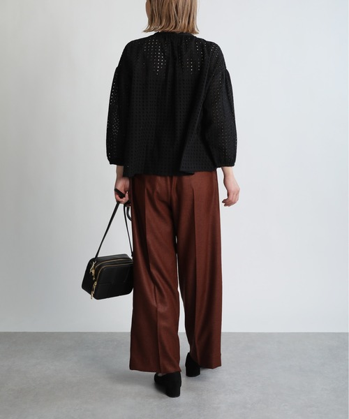 PICCIN（ピッチン）の「【日本製】リネンライクセンタープレスイージーワイドパンツ（その他パンツ・レディース・ブラック/ベージュ/ブラウン/エメラルド・S/M）」の19枚目の写真