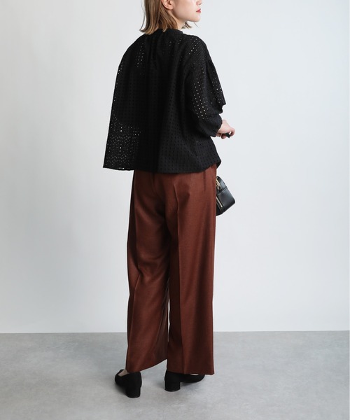 PICCIN（ピッチン）の「【日本製】リネンライクセンタープレスイージーワイドパンツ（その他パンツ・レディース・ブラック/ベージュ/ブラウン/エメラルド・S/M）」の18枚目の写真