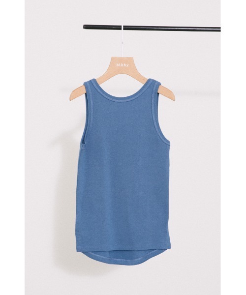 BLACK BY MOUSSY（ブラックバイマウジー）の「back round tanktop（バックラウンドタンクトップ）（タンクトップ・レディース・ブルー/ライトブラウン/ライトブラック/オフホワイト/ブラック/ホワイト/ライトブルー・FREE）」の6枚目の写真