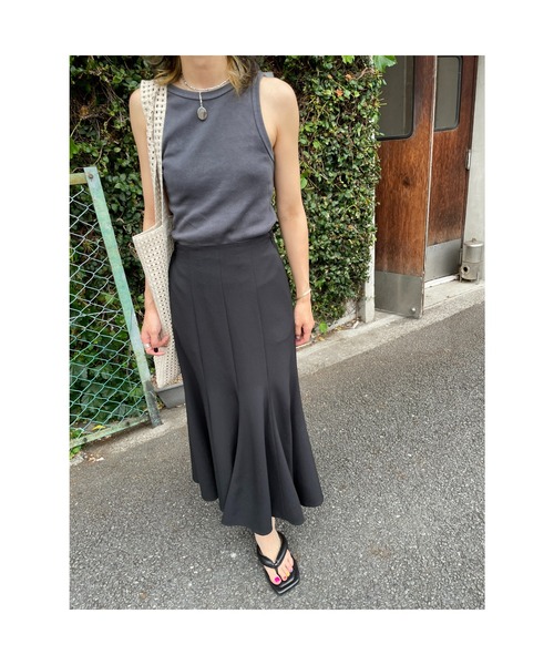 BLACK BY MOUSSY（ブラックバイマウジー）の「back round tanktop（バックラウンドタンクトップ）（タンクトップ・レディース・ブルー/ライトブラウン/ライトブラック/オフホワイト/ブラック/ホワイト/ライトブルー・FREE）」の17枚目の写真