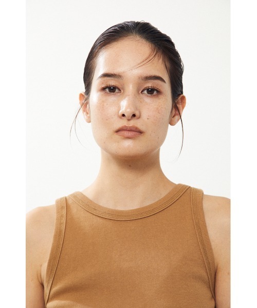 BLACK BY MOUSSY（ブラックバイマウジー）の「back round tanktop（バックラウンドタンクトップ）（タンクトップ・レディース・ブルー/ライトブラウン/ライトブラック/オフホワイト/ブラック/ホワイト/ライトブルー・FREE）」の20枚目の写真