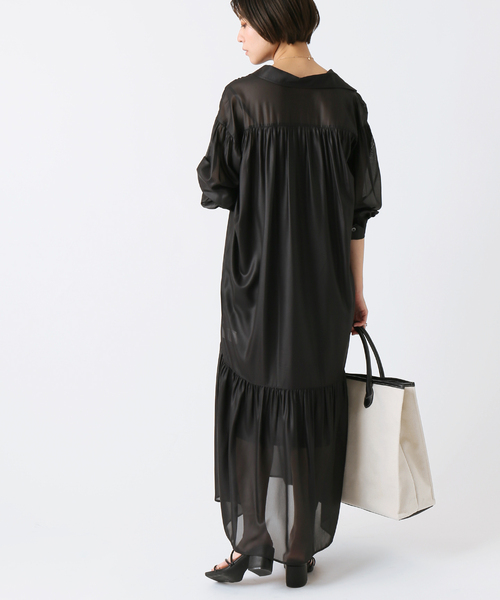 B.C STOCK（ベーセーストック）の「チンツギャザーワンピース◆（ワンピース・レディース・ブラック/ネイビー/キャメル・FREE）」の12枚目の写真