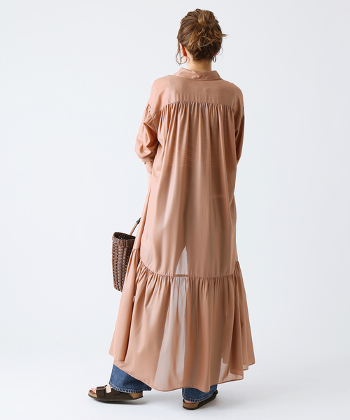 B.C STOCK（ベーセーストック）の「チンツギャザーワンピース◆（ワンピース・レディース・ブラック/ネイビー/キャメル・FREE）」の16枚目の写真