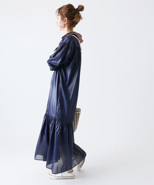 B.C STOCK（ベーセーストック）の「チンツギャザーワンピース◆（ワンピース・レディース・ブラック/ネイビー/キャメル・FREE）」の19枚目の写真