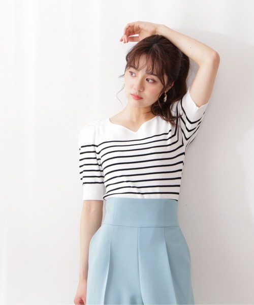 PROPORTION BODY DRESSING(プロポーションボディドレッシング)の「ハートカットニット / 1212170901(ニット/セーター・レディース・ホワイト/ブラック/ピンク/グリーン/ホワイト系その他・FREE)」の3枚目の写真