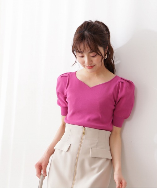 PROPORTION BODY DRESSING(プロポーションボディドレッシング)の「ハートカットニット / 1212170901(ニット/セーター・レディース・ホワイト/ブラック/ピンク/グリーン/ホワイト系その他・FREE)」の5枚目の写真