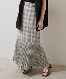 Aunt Marie's | 切替プリーツチェックマーメイドスカート(スカート)