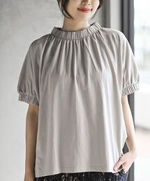 ネック&スリーブゴム使いTシャツ