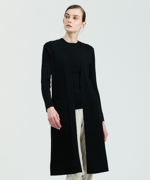 Estnation Estnation エストネーション のカーディガン ボレロ Estnation Estnation エストネーション のファッション トップス ランダムリブロングカーディガン カーディガン ボレロ