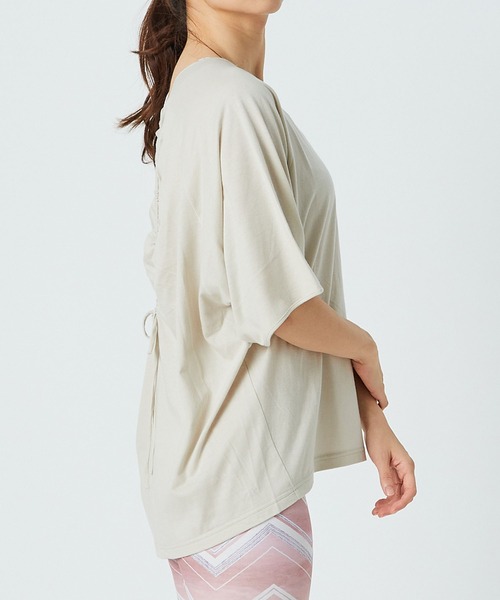 Julier Yoga and Relax(ジュリエヨガアンドリラックス)の「Julier リヨセルコットンソフト天竺バックギャザープルオーバー/エコ(Tシャツ/カットソー・レディース・ホワイト/ベージュ/ネイビー/ミント・FREE)」の15枚目の写真