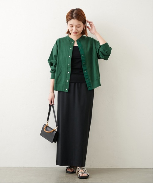 JOURNAL STANDARD（ジャーナルスタンダード）の「フライスDOTボタンカーディガン（カーディガン/ボレロ・レディース・ブラック/グリーン/ブルー系その他・FREE）」の9枚目の写真