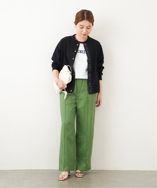 JOURNAL STANDARD（ジャーナルスタンダード）の「フライスDOTボタンカーディガン（カーディガン/ボレロ・レディース・ブラック/グリーン/ブルー系その他・FREE）」の7枚目の写真