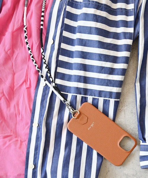 An+u（アンユー）の「ストラップ付 スマホケース・カバー iPhone13（スマホケース/カバー・レディース・ピンク/ベージュ/ブラック/イエロー/ライトブルー/グリーン/ブラウン/グレー・ONE SIZE）」の3枚目の写真